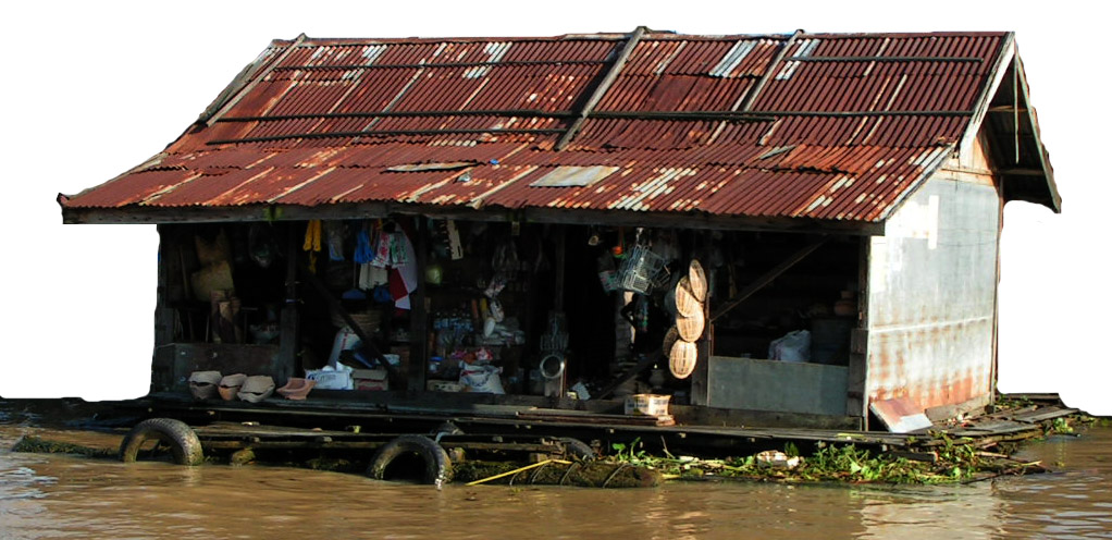 Tipomorfologi Rumah  di Atas  Air  lanting kota Banjarmasin 